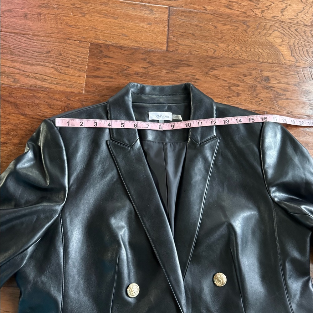 Calvin Klein Black Faux‎ Blazer - Picture 13 of 16